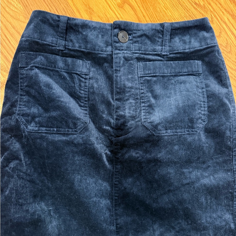 Maeve Navy Corduroy Maxi Skirt - Picture 5 of 8